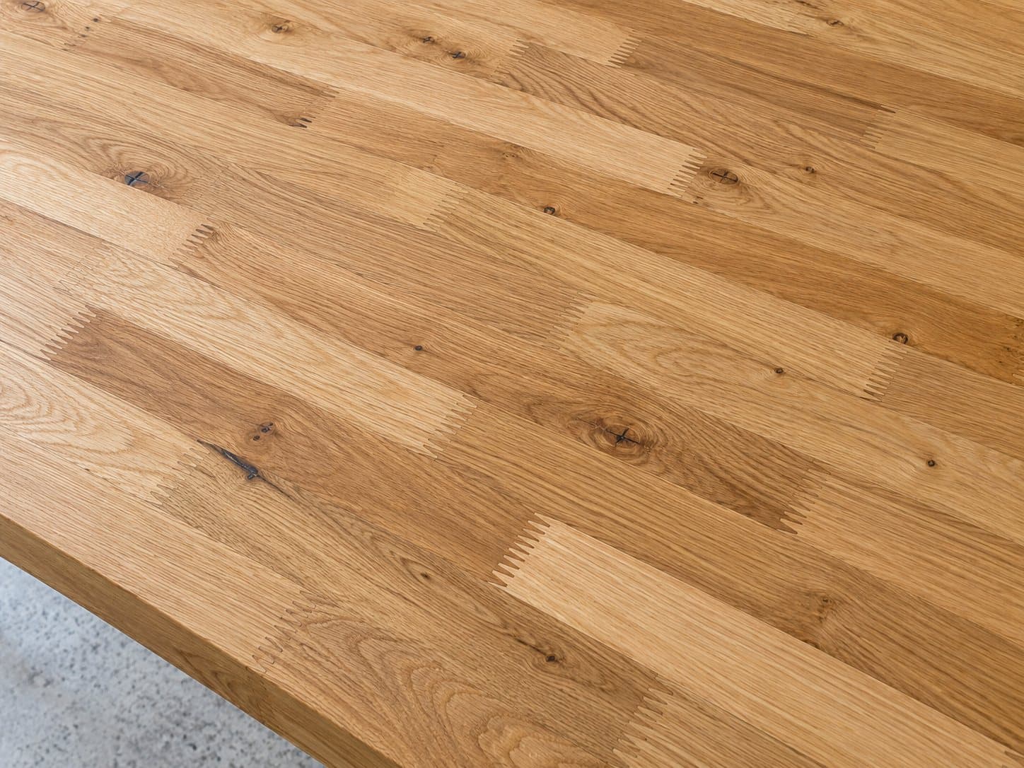 Finger jointed oak table tops