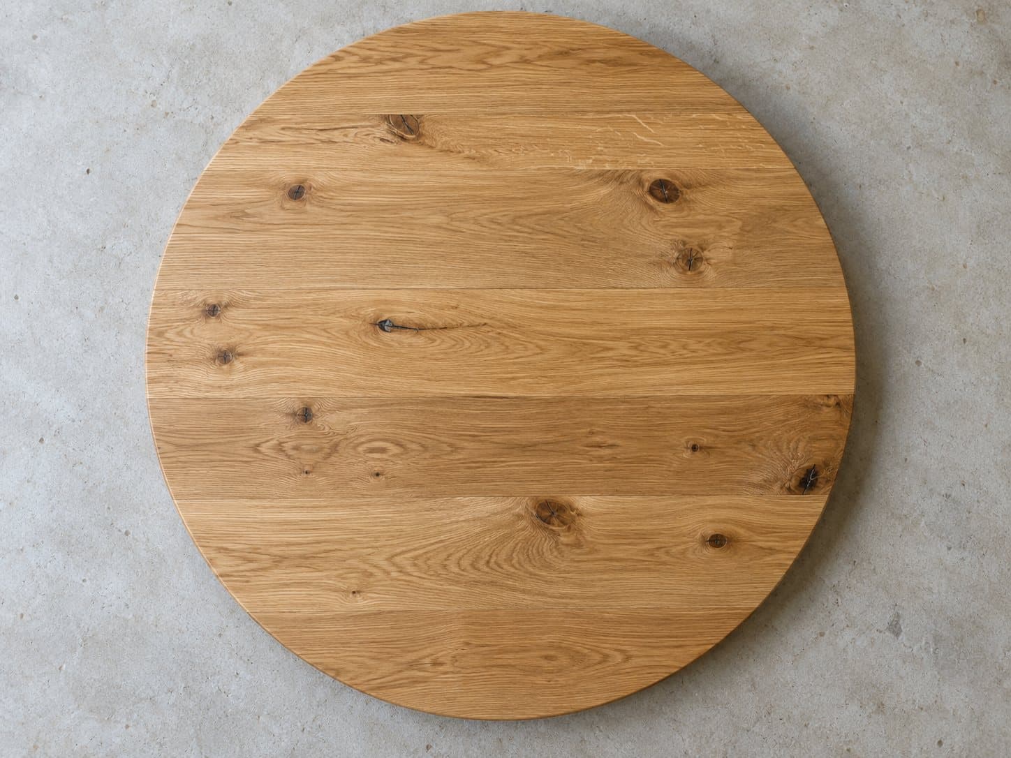 Round oak table tops