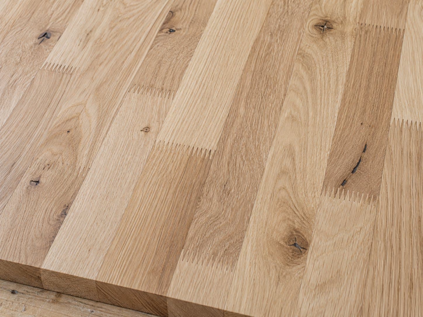 Finger jointed solid oak panels