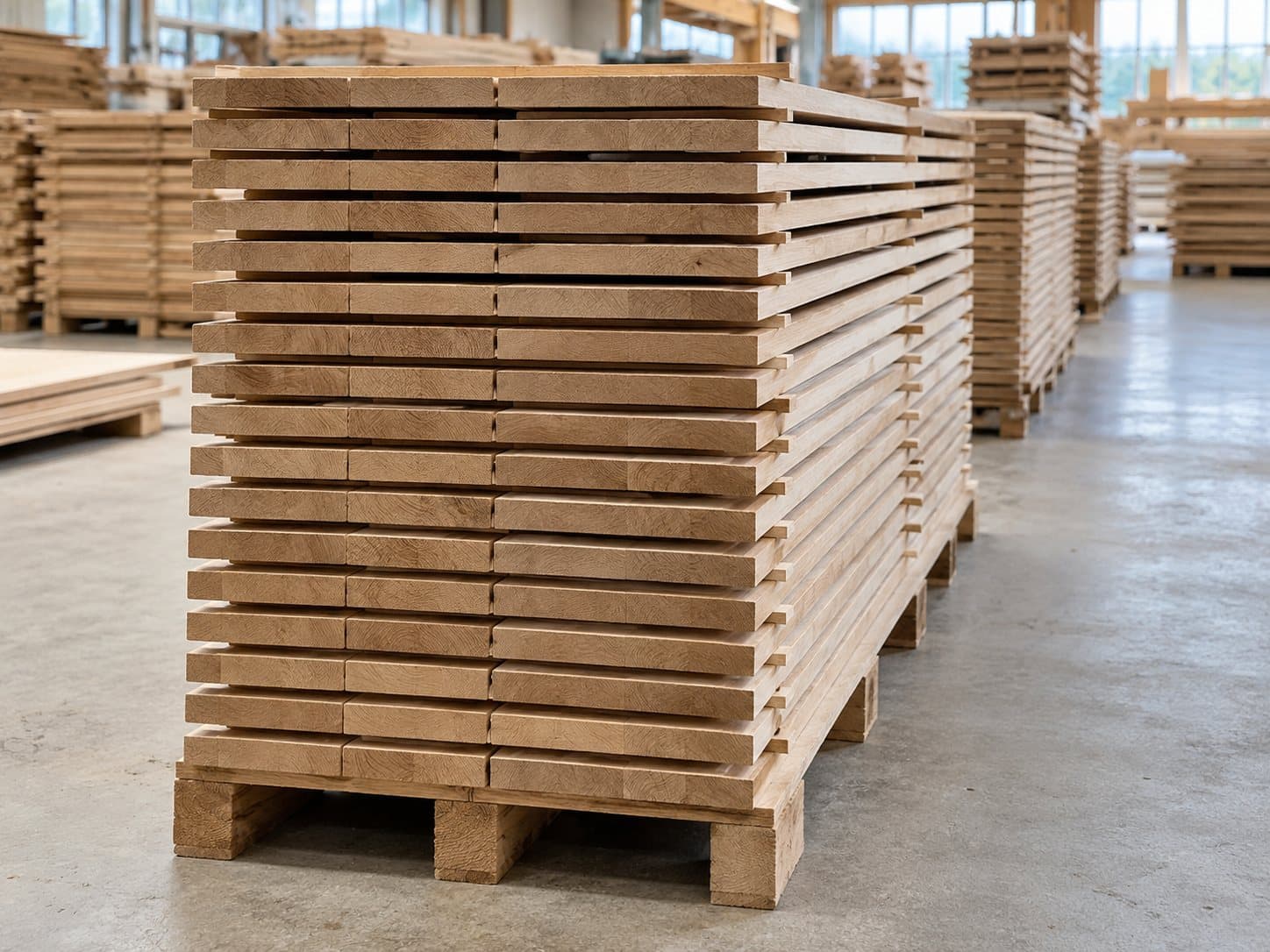 Thin boards stacked from end